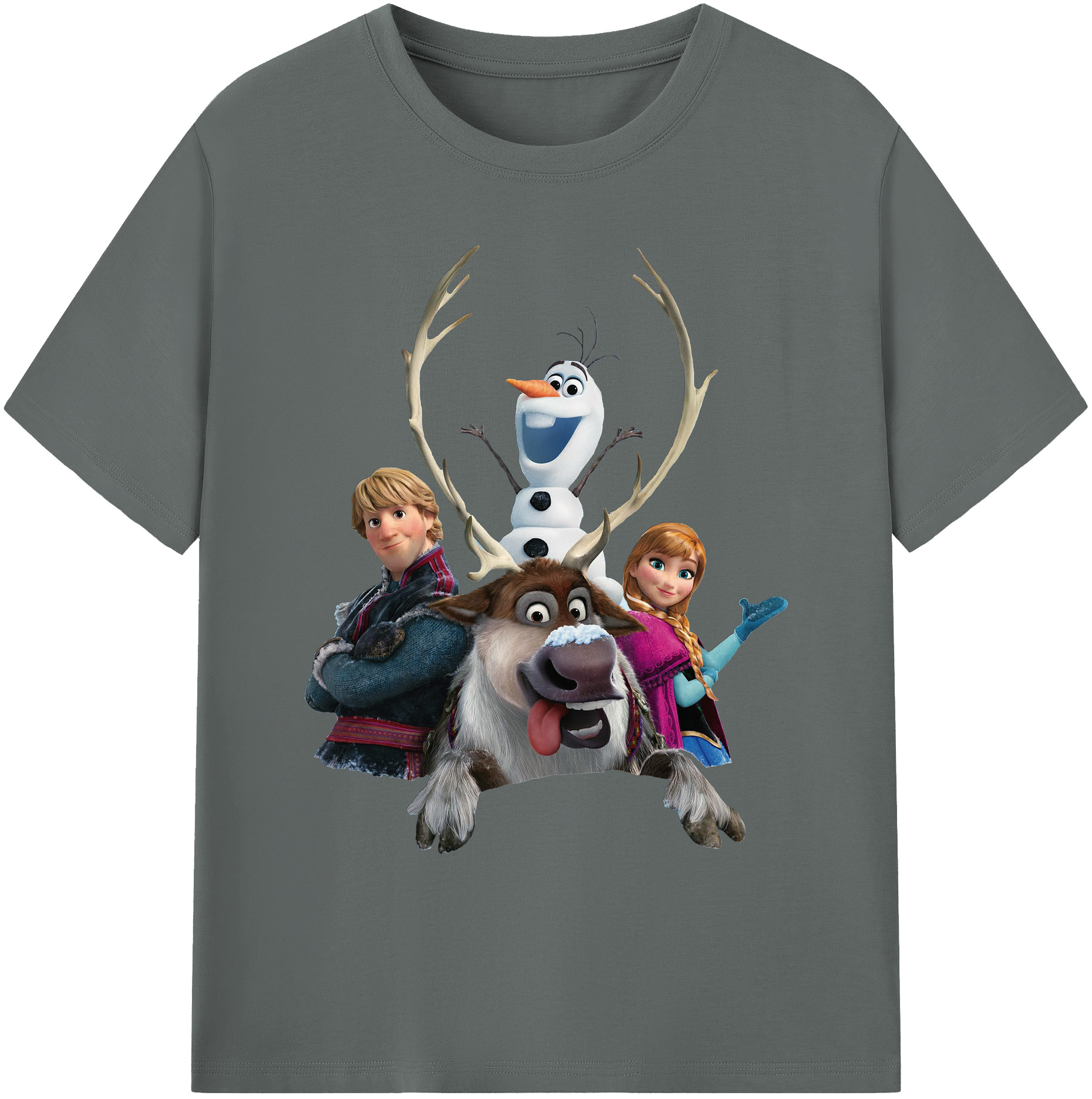 （画像用） アナと雪の女王 アンナ エルサ Frozen Anna Elsa 綿100％ メンズ半袖Tシャツ｜肌触りやわらか＆通気性
